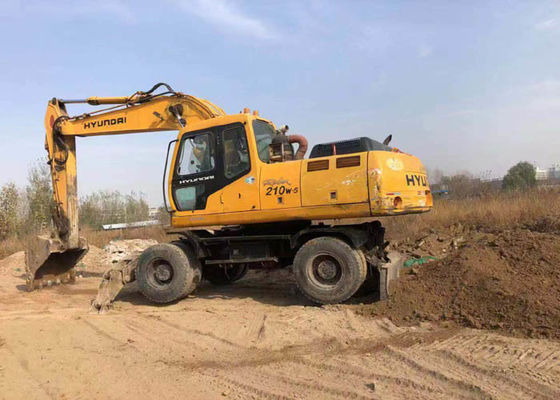 Cargue la máquina usada 21800kg de la construcción de Hyundai 210 del excavador de la rueda